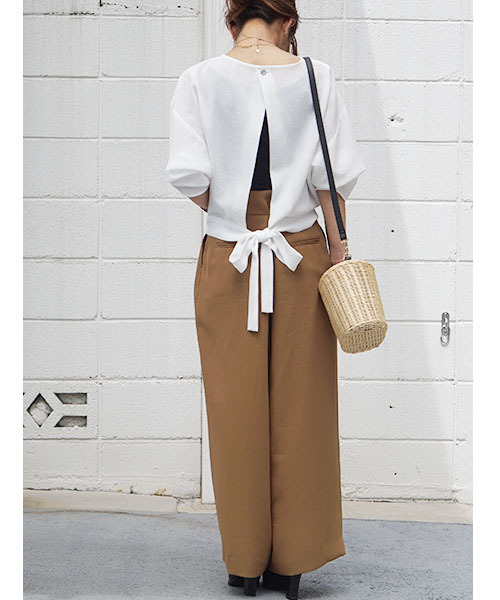 laboratory work（ラボラトリーワーク）の「バックリボンブラウス（シャツ/ブラウス・レディース・ホワイト/ピンク/ネイビー・MEDIUM）」の11枚目の写真