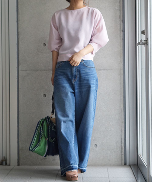 laboratory work（ラボラトリーワーク）の「バックリボンブラウス（シャツ/ブラウス・レディース・ホワイト/ピンク/ネイビー・MEDIUM）」の7枚目の写真