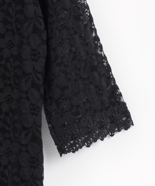 MAJESTIC LEGON（マジェスティックレゴン）の「【WEB限定価格】コードレースVプルオーバー（Tシャツ/カットソー・レディース・ボルドー/ブラック/アイボリー・MEDIUM/SMALL）」の19枚目の写真