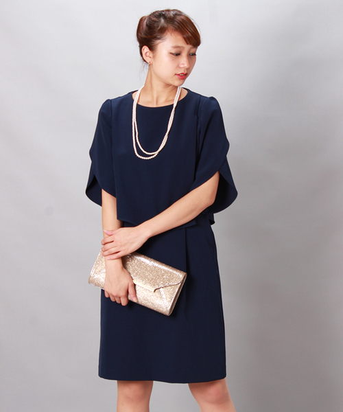 ラップスリーブ タイトワンピース 結婚式 成人式 謝恩会ワンピース パーティードレス ドレス タイトワンピース ドレス Trudea トルディア のドレス ラップスリーブ Trudea トルディア のファッション