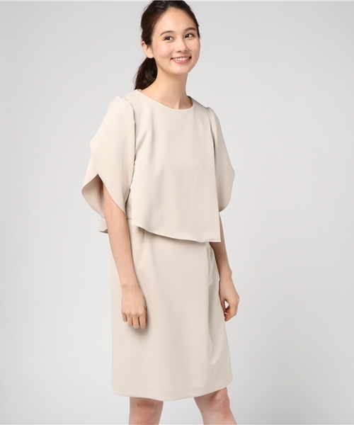 TRUDEA(トルディア)の「ラップスリーブ タイトワンピース/ 結婚式・成人式・謝恩会ワンピース・パーティードレス(ドレス・レディース・ベージュ/ネイビー/ライトグレー/ブラック・LARGE/MEDIUM/X-LARGE)」の15枚目の写真
