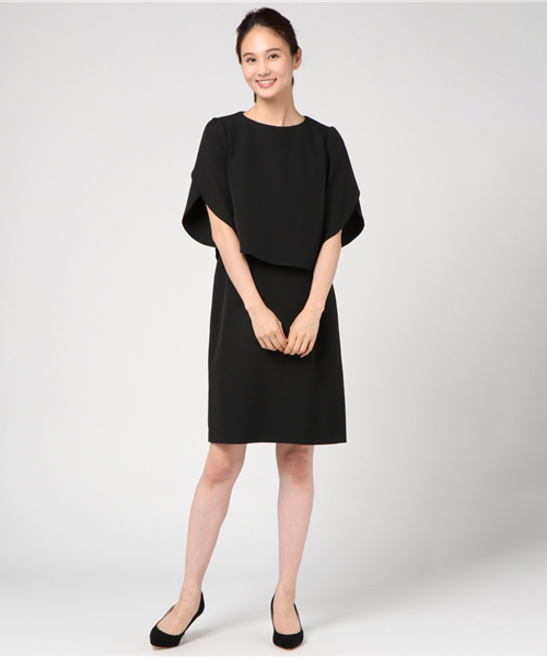 TRUDEA(トルディア)の「ラップスリーブ タイトワンピース/ 結婚式・成人式・謝恩会ワンピース・パーティードレス(ドレス・レディース・ベージュ/ネイビー/ライトグレー/ブラック・LARGE/MEDIUM/X-LARGE)」の8枚目の写真