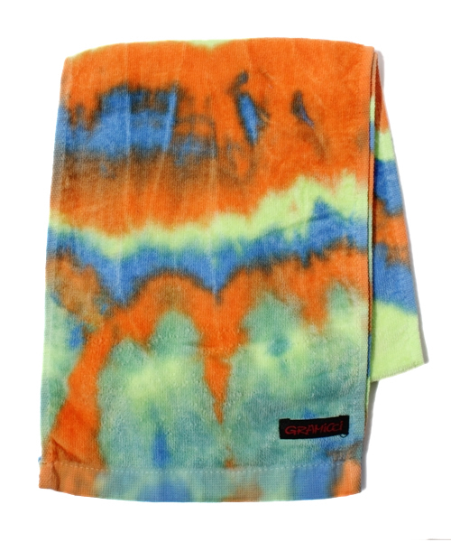 Gramicci（グラミチ）の「[グラミチ] GRAMICCI TIE DYE マフラータオル（タオル・メンズ・レッド/オリーブ/ネイビー/パープル・フリー）」の3枚目の写真