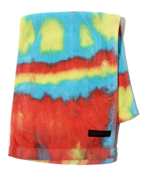 Gramicci（グラミチ）の「[グラミチ] GRAMICCI TIE DYE マフラータオル（タオル・メンズ・レッド/オリーブ/ネイビー/パープル・フリー）」の4枚目の写真
