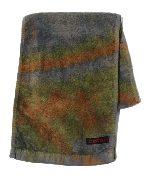 Gramicci（グラミチ）の「[グラミチ] GRAMICCI TIE DYE マフラータオル（タオル・メンズ・レッド/オリーブ/ネイビー/パープル・フリー）」の2枚目の写真