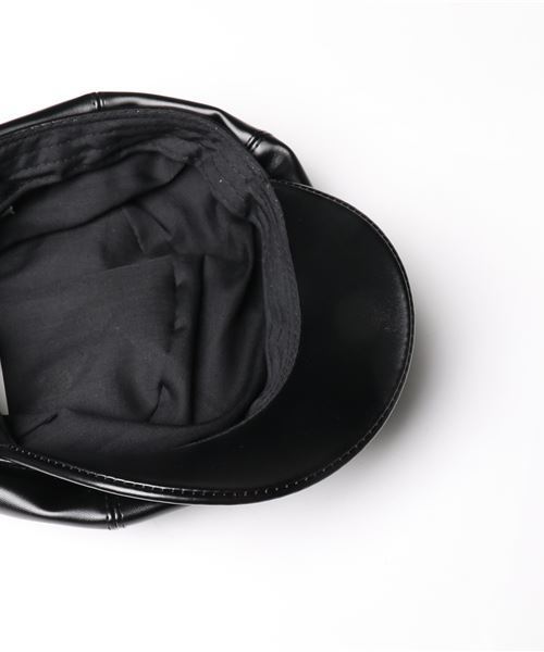 VENCEEXCHANGE（ヴァンスエクスチェンジ）の「フェイクレザーキャスケット        （キャスケット・レディース・ブラック・FREE）」の2枚目の写真