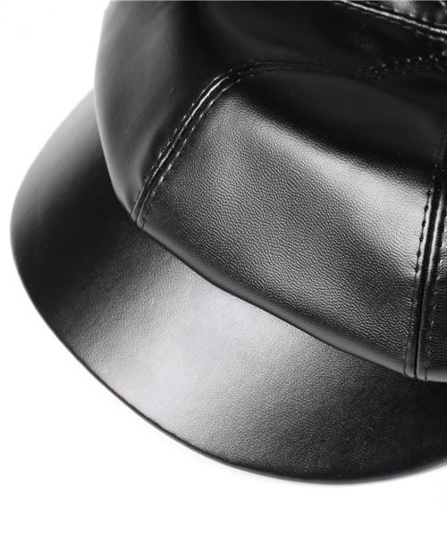 VENCEEXCHANGE（ヴァンスエクスチェンジ）の「フェイクレザーキャスケット        （キャスケット・レディース・ブラック・FREE）」の5枚目の写真