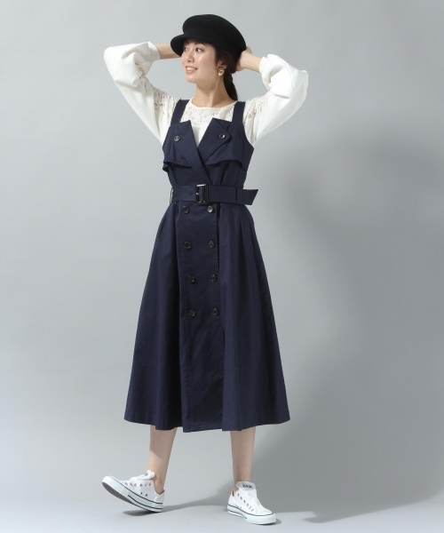 Andemiu　アンデミュウ 　オーバーシアードレスコート　新品 楽天市場】【SALE／10%OFF】フロントZIPカットワンピース