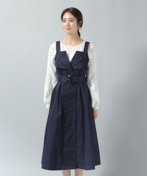 Andemiu（アンデミュウ）の「トレンチワンピース778542（ワンピース・レディース・ベージュ/ネイビー・SMALL/MEDIUM）」の7枚目の写真