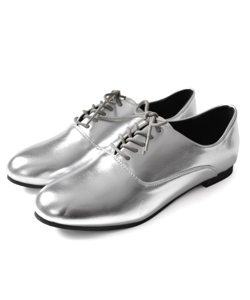 AmiAmi（アミアミ）の「【SS-3Lサイズ展開！】軽量レースアップ フラット シューズ（ローファー・レディース・シルバー/ブラック系その他/ブラック/ホワイト/シルバー系その他・S/M/L/LL/SS/3L）」の10枚目の写真