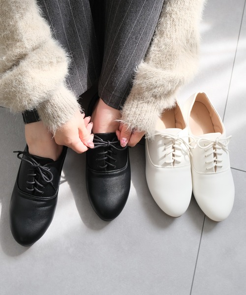 AmiAmi（アミアミ）の「【SS-3Lサイズ展開！】軽量レースアップ フラット シューズ（ローファー・レディース・シルバー/ブラック系その他/ブラック/ホワイト/シルバー系その他・S/M/L/LL/SS/3L）」の15枚目の写真