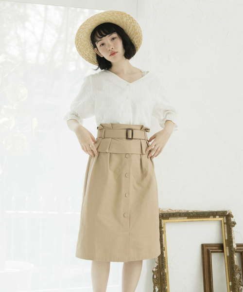 OLIVE des OLIVE（オリーブデオリーブ）の「コルセットベルトタイトスカート（スカート・レディース・ベージュ/レッド/グリーン・FREE）」の13枚目の写真