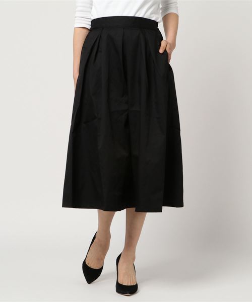 AMERICAN HOLIC（アメリカンホリック）の「・10col.フロントタックミディスカート（スカート・レディース・パープル/イエロー/ミント/ターコイズブルー/アイボリー/ピンク/ブラック/ストライプ/カーキ/ネイビー・FREE）」の2枚目の写真