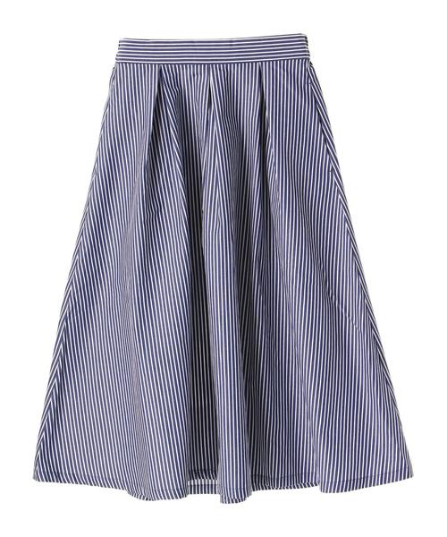 AMERICAN HOLIC（アメリカンホリック）の「・10col.フロントタックミディスカート（スカート・レディース・パープル/イエロー/ミント/ターコイズブルー/アイボリー/ピンク/ブラック/ストライプ/カーキ/ネイビー・FREE）」の20枚目の写真