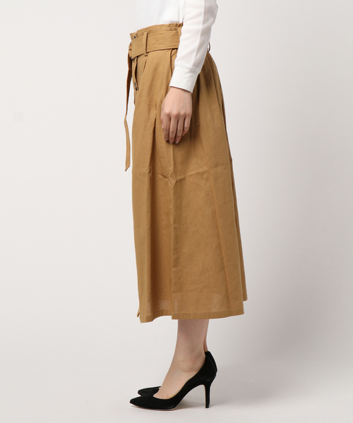 REAL CUBE（リアルキューブ）の「REAL CUBE ベルト付トレンチデザインスカート（スカート・レディース・ベージュ/ブラウン/カーキ/オレンジ/キャメル・38/40）」の6枚目の写真