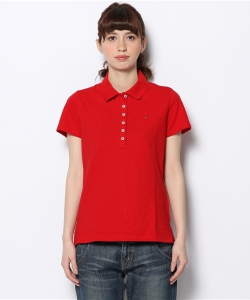 TOMMY HILFIGER(トミーヒルフィガー)の「CHIARA STRECH PIQUE POLO (ポロシャツ・レディース・ホワイト/ブラック/ブルー/ネイビー/イエロー/レッド・SMALL/MEDIUM)」の6枚目の写真