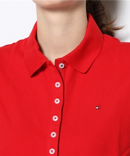 TOMMY HILFIGER(トミーヒルフィガー)の「CHIARA STRECH PIQUE POLO (ポロシャツ・レディース・ホワイト/ブラック/ブルー/ネイビー/イエロー/レッド・SMALL/MEDIUM)」の13枚目の写真