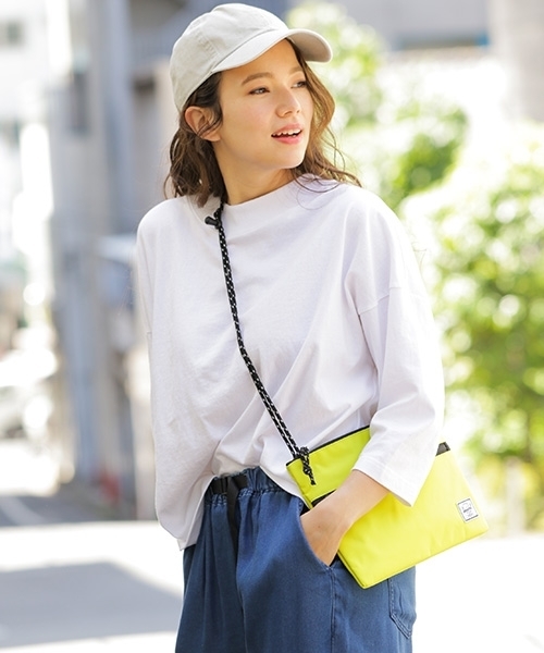 niko and...（ニコアンド）の「6XL天竺ハーフスリーブTシャツ（Tシャツ/カットソー・レディース・パープル/オフホワイト/ライトグリーン/チャコール・MEDIUM/LARGE）」の2枚目の写真