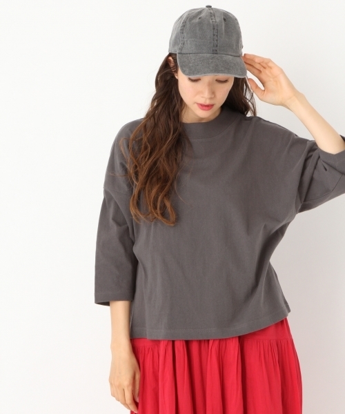 niko and...（ニコアンド）の「6XL天竺ハーフスリーブTシャツ（Tシャツ/カットソー・レディース・パープル/オフホワイト/ライトグリーン/チャコール・MEDIUM/LARGE）」の3枚目の写真