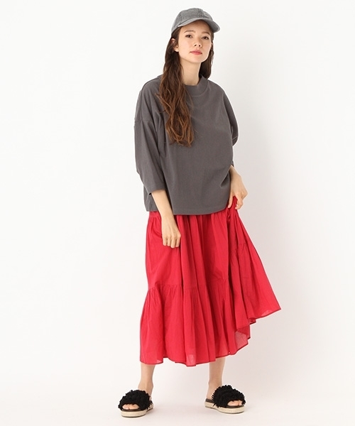 niko and...（ニコアンド）の「6XL天竺ハーフスリーブTシャツ（Tシャツ/カットソー・レディース・パープル/オフホワイト/ライトグリーン/チャコール・MEDIUM/LARGE）」の10枚目の写真