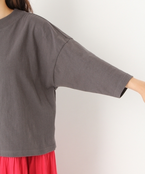 niko and...（ニコアンド）の「6XL天竺ハーフスリーブTシャツ（Tシャツ/カットソー・レディース・パープル/オフホワイト/ライトグリーン/チャコール・MEDIUM/LARGE）」の9枚目の写真