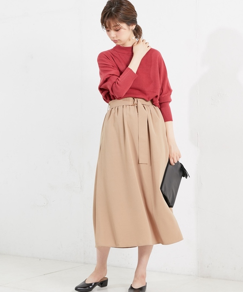 natural couture（ナチュラルクチュール）の「Dかんベルト付きスカート（スカート・レディース・ベージュ/ブラウン/グリーン・FREE）」の7枚目の写真