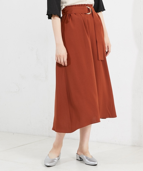 natural couture（ナチュラルクチュール）の「Dかんベルト付きスカート（スカート・レディース・ベージュ/ブラウン/グリーン・FREE）」の12枚目の写真