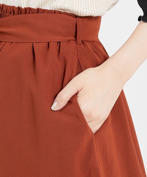 natural couture（ナチュラルクチュール）の「Dかんベルト付きスカート（スカート・レディース・ベージュ/ブラウン/グリーン・FREE）」の8枚目の写真