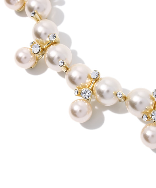 ROSE BUD（ローズバッド）の「(GARY FASHION) N8883-1 PEARL NECKLACE[結婚式＆パーティー]（ネックレス・レディース・クリーム・ONE SIZE）」の4枚目の写真