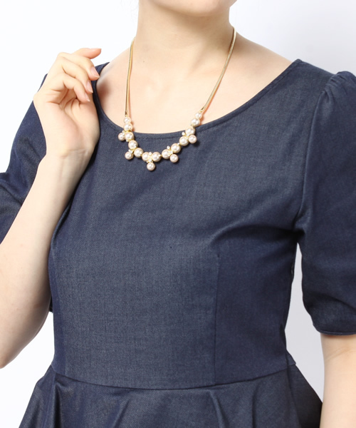 ROSE BUD（ローズバッド）の「(GARY FASHION) N8883-1 PEARL NECKLACE[結婚式＆パーティー]（ネックレス・レディース・クリーム・ONE SIZE）」の3枚目の写真