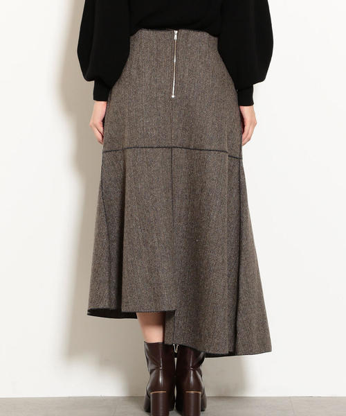 green label relaxing（グリーンレーベルリラクシング）の「【EMIN＆PAUL LONDON】★FM ヘリンボン スカート ◆（スカート・レディース・ブラウン/グレー・SMALL/MEDIUM）」の3枚目の写真