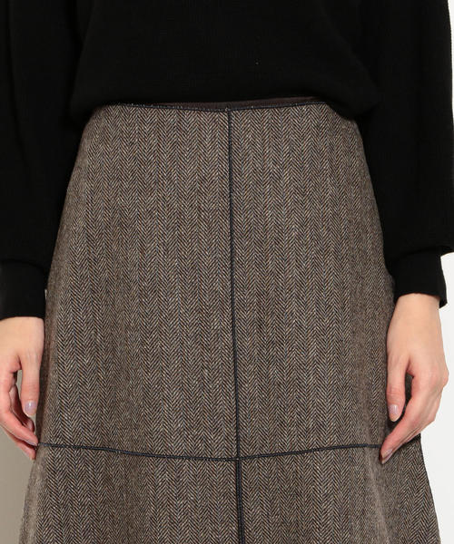 green label relaxing（グリーンレーベルリラクシング）の「【EMIN＆PAUL LONDON】★FM ヘリンボン スカート ◆（スカート・レディース・ブラウン/グレー・SMALL/MEDIUM）」の7枚目の写真