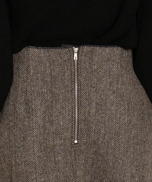 green label relaxing（グリーンレーベルリラクシング）の「【EMIN＆PAUL LONDON】★FM ヘリンボン スカート ◆（スカート・レディース・ブラウン/グレー・SMALL/MEDIUM）」の8枚目の写真