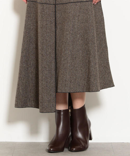green label relaxing（グリーンレーベルリラクシング）の「【EMIN＆PAUL LONDON】★FM ヘリンボン スカート ◆（スカート・レディース・ブラウン/グレー・SMALL/MEDIUM）」の9枚目の写真