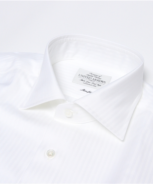 UNITED ARROWS(ユナイテッドアローズ)の「UA ヘリンボーンセミワイドシャツ◆(シャツ/ブラウス・メンズ・ホワイト・36cm/37cm/38cm/39cm/40cm/41cm/42cm/43cm)」の2枚目の写真