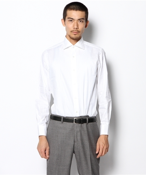 UNITED ARROWS(ユナイテッドアローズ)の「UA ヘリンボーンセミワイドシャツ◆(シャツ/ブラウス・メンズ・ホワイト・36cm/37cm/38cm/39cm/40cm/41cm/42cm/43cm)」の3枚目の写真