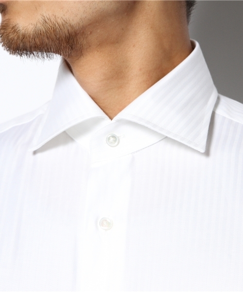 UNITED ARROWS(ユナイテッドアローズ)の「UA ヘリンボーンセミワイドシャツ◆(シャツ/ブラウス・メンズ・ホワイト・36cm/37cm/38cm/39cm/40cm/41cm/42cm/43cm)」の6枚目の写真