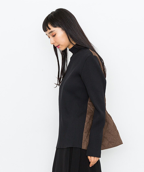 定価4.9万 AKIRA NAKA シャーリングカフスニット ストライプセーター