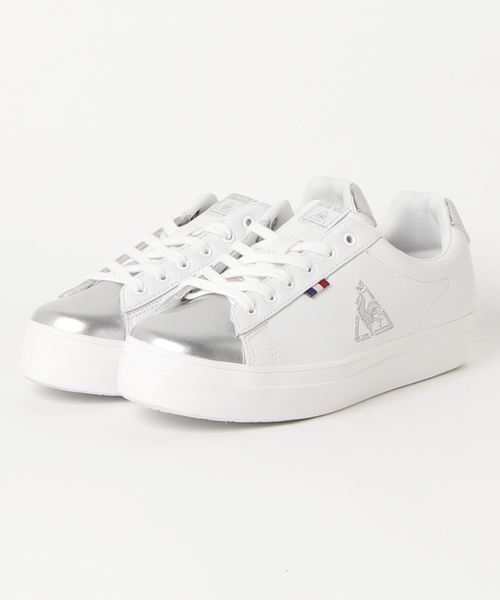 Le Coq Sportif ルコックスポルティフ の Le Coq Sportif Teluna Pf Le White Silver スニーカー Wear