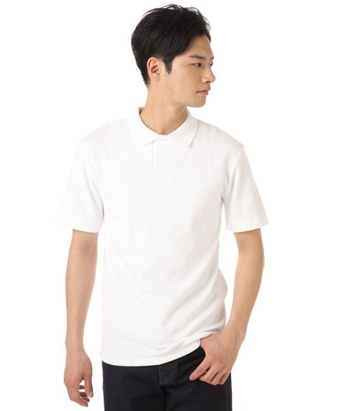 ○★新品未使用　SUNSPEL (サンスペル)　ポロシャツ　M　ホワイト SUNSPEL サンスペル メンズ 半袖ポロシャツ SHORT SLEEVE PIQUE