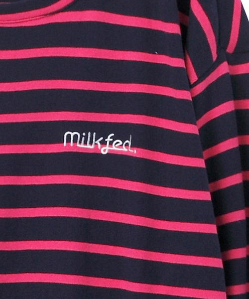 MILKFED.（ミルクフェド）の「STRIPE ROUND DRESS（ワンピース・レディース・ホワイト/ネイビー/ライトパープル・SMALL/MEDIUM）」の7枚目の写真