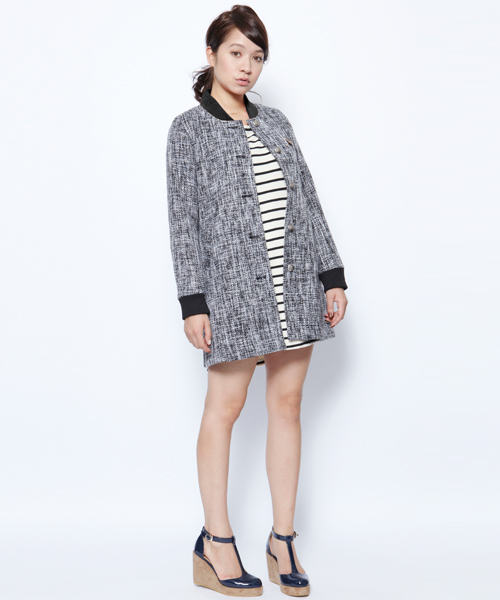 MILKFED.（ミルクフェド）の「STRIPE ROUND DRESS（ワンピース・レディース・ホワイト/ネイビー/ライトパープル・SMALL/MEDIUM）」の9枚目の写真