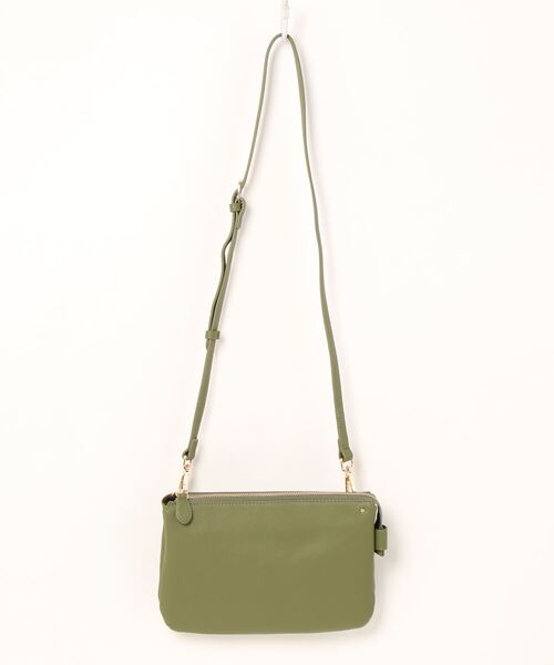 VitaFelice（ヴィータフェリーチェ）の「本牛革ショルダーバッグ（ショルダーバッグ・レディース・ブラック/ベージュ系その他/ワイン/アッシュグレー/ネイビー/ブルー/ラベンダー/パープル系その他/カーキ/モスグリーン/オレンジ・FREE）」の4枚目の写真