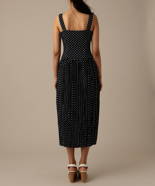 ドットプリーツストラップワンピース ワンピース Deicy デイシー のファッション セール