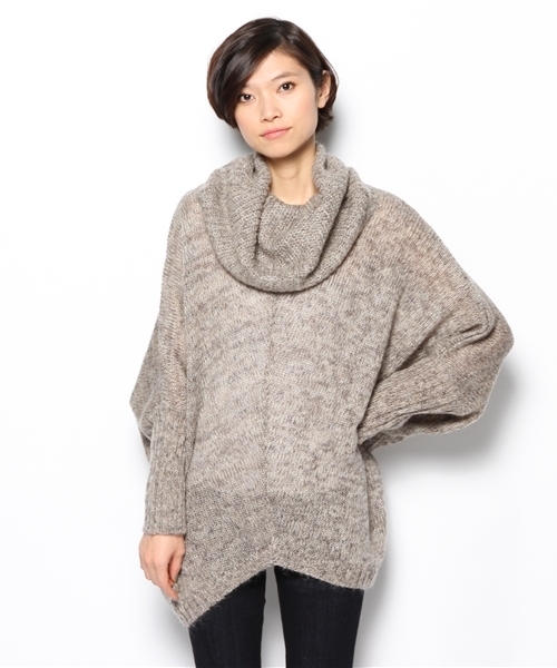 ビアズリー　モヘア　ポンチョ BEARDSLEY（ビアズリー）の「モヘヤポンチョ風ニット（ニット/セーター