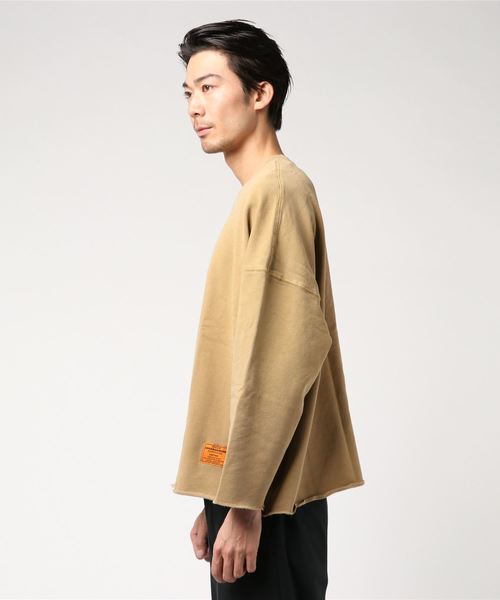 WEGO（ウィゴー）の「WEGO/ピグメント無地プルオーバー（スウェット・メンズ・ベージュ/ブルー/スミクロ・MEDIUM/LARGE）」の4枚目の写真