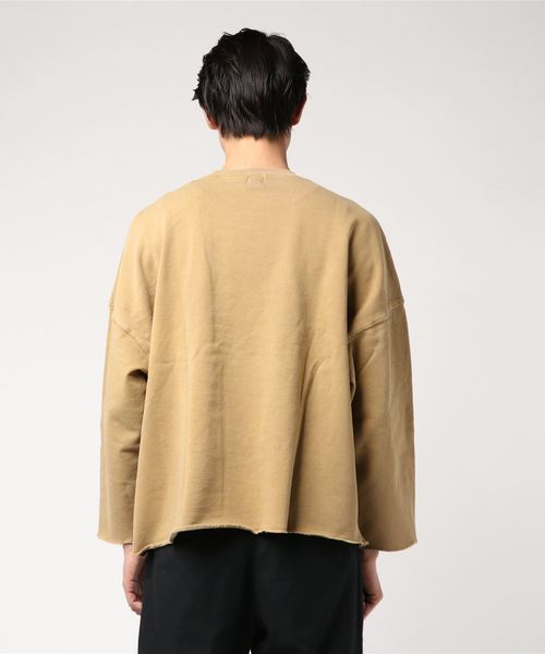 WEGO（ウィゴー）の「WEGO/ピグメント無地プルオーバー（スウェット・メンズ・ベージュ/ブルー/スミクロ・MEDIUM/LARGE）」の5枚目の写真