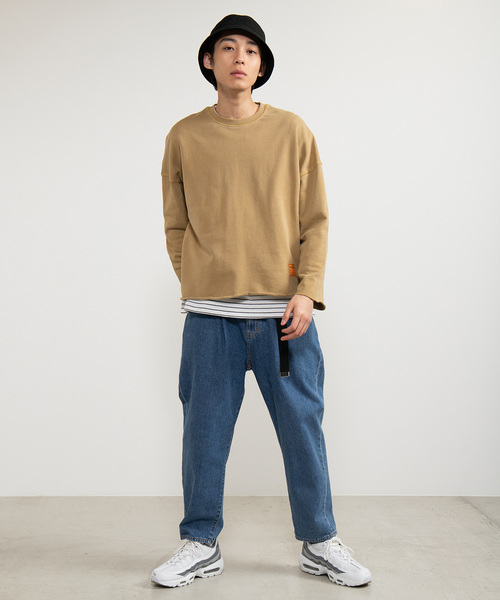 WEGO（ウィゴー）の「WEGO/ピグメント無地プルオーバー（スウェット・メンズ・ベージュ/ブルー/スミクロ・MEDIUM/LARGE）」の21枚目の写真