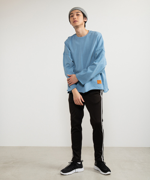 WEGO（ウィゴー）の「WEGO/ピグメント無地プルオーバー（スウェット・メンズ・ベージュ/ブルー/スミクロ・MEDIUM/LARGE）」の17枚目の写真