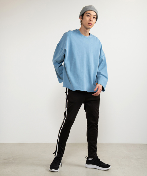 WEGO（ウィゴー）の「WEGO/ピグメント無地プルオーバー（スウェット・メンズ・ベージュ/ブルー/スミクロ・MEDIUM/LARGE）」の16枚目の写真